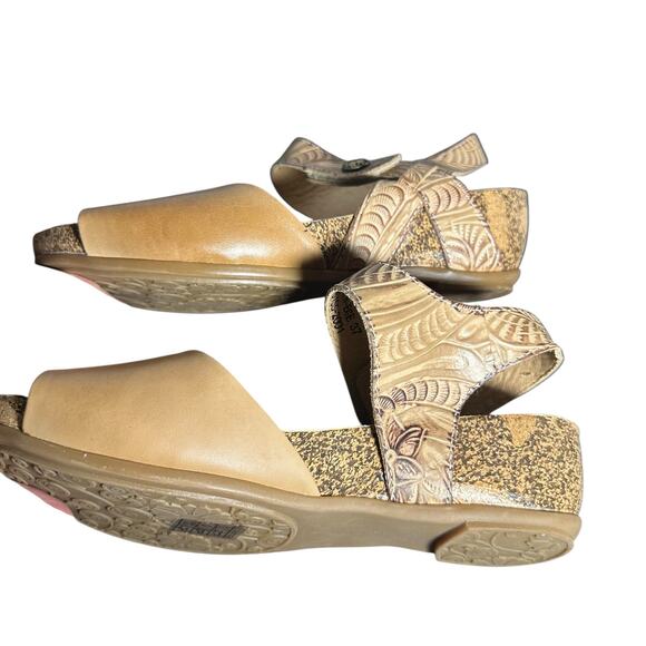 Spring Step L’Artiste Ceylan Embossed Leather Sandals Tan Beige EU 37 US 7 - Picture 10 of 10